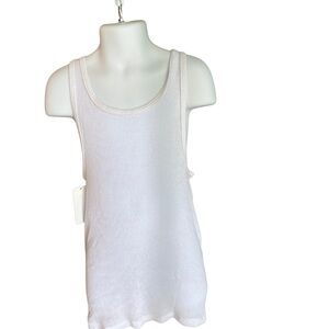Kids Hanes White Tagless Tank Undershirt Ribbed ComfortSoft XL